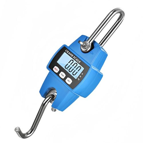 BORDEAG Digitale Kranwaage: Robuste Digitale Hängewaage, LCD-Display Für Klare Ablesung, Für Bauernhof, Getreideindustrie Und Jagd (Blau)