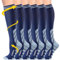 CAMBIVO Bas de Contention Femme Homme 3Paires, Chaussettes de Compression 20-30mmHg, Chaussette Contention Classe 2, pour Circulation Sanguine, Course a Pied, Voyage Avion, Sport, Running, Infirmiere