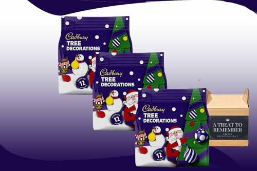 Christmas Milk Chocolate Baubles Tree Decorations | Pack of 3 (72g Each) | 36 Festive Baubles for Christmas Tree | Holiday Gifts for Women, Kids, and Chocolate Lovers