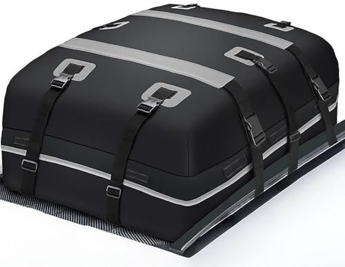 LeLEEEE für BMW X1 E84 2009-2016 Dachgepäck wasserdichte Tasche,Dachgepäckträger Tasche Dachbox Reisetasche Autodach Gepäcktasche,B-Black with Gray