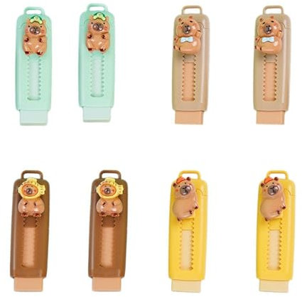 Radiergummis für Kinder, Lustige Radiergummis Tiere Einziehbarer Push Pull Radiergummi Kawaii Capybara 4B Radierer Schule Gastgeschenk für Mitgebsel Kindergeburtstag 5 6 7 8 9 10 Jahre