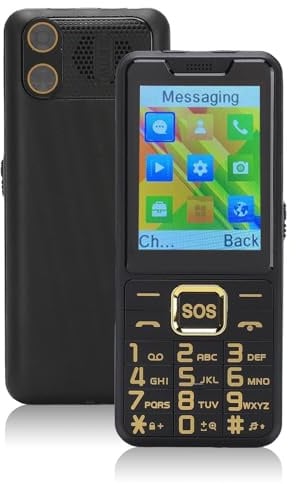 Garsent 4G Senioren Telefon, 2,6 -Zoll -Big -Tasten Freigeschaltet älteres Handy mit Doppelter Taschenlampe, Familiennummernverknüpfung, SOS -Key, Großer Lautsprecher, Doppel -SIM (Black)
