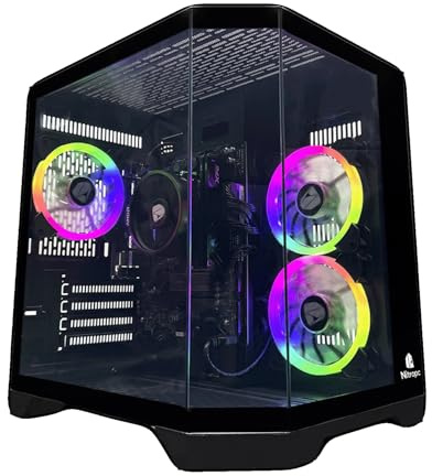 NitroPC - PC Gaming Avanzado Bronze Plus (AMD Ryzen 5 5600GT 6/12 4.6GHz, RX Vega 7, RAM 32GB, M.2 1TB, Windows 11, iluminación RGB, WiFi) Ordenador de sobremesa, PC Gamer (Negro)