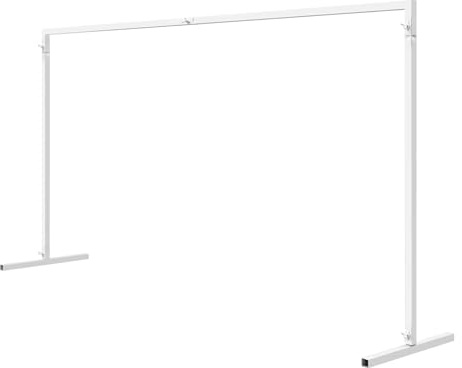 TCICOP Hochzeitsbogen Hintergrund Ständer 2x2m Ballonbogen Gestell, Metall Bogen Hintergrund Ständer Foto Weiß, Geeignet für Hochzeiten und Partys