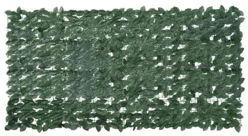 Balkon-Sichtschutz mit Dunkelgrünen Blättern, Künstliche Efeu Hecke für Terrasse Garten Außenbereich, Langlebiger Sonnenschutz Windschutz, Rechteckiges Sichtschutzgewebe 200x100 cm