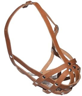 L&J Pets Uk Maulkorb für Französische Bulldogge, leichtes Leder (Braun)