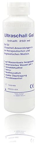 Vitamed Ultraschallgel Sono Ultraschall Gel Kontakt Gel Medizinisches Gleitgel Kontaktgel Leitgel dermatologisch getestet biokompatibel hautfreundlich pH-neutral 2x 250ml Flasche