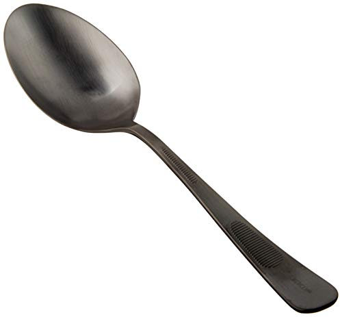 Mercer Culinary placcatura cucchiaio solido, ciotola in acciaio INOX, nero, 21.8 x 5.4 x 3.2 cm