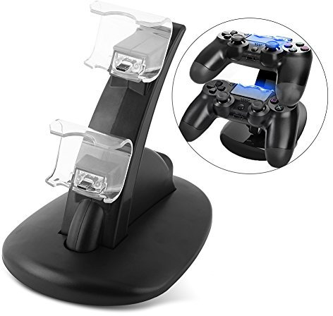 Fosa Dual Station d'accueil de Dock Station de avec Double Port de USB pour Manette pour PS4 4 Slim/Pro Controller