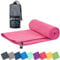 Fit-Flip Mikrofaser Handtuch - kompakte Microfaser Handtücher - ideal als Sporthandtuch, Reisehandtuch, Strandtuch - schnelltrocknend und leicht - Badetuch groß (1x 30x50cm, Rosa)