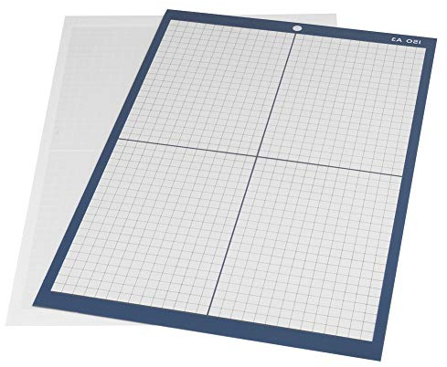 Schneidematte,Selbstklebende Schneidplatte, A3 Schneidematte Plotter Rutschfeste, Selbst Healing Board für Cutter Plotter 18 × 12(White/Weak Stickness)