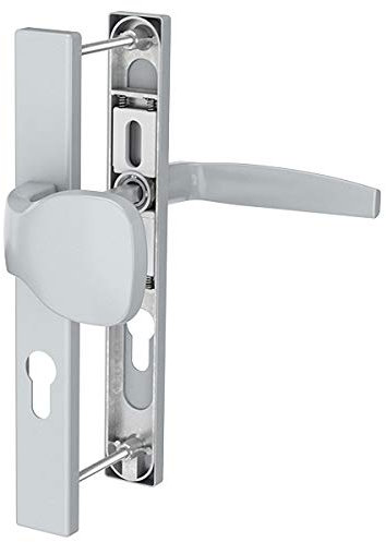 Premium Drückergarnitur Victory DHS 92mm - Rechteckig - Griff-Knauf, Farbe:Silber F1, Schildbreite:36mm