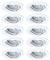 Paulmann EBL 93400 Base LED Einbauleuchte rund max. 10 Watt Einbaustrahler Weiß matt Einbaulampe Metall Deckenspot GU10