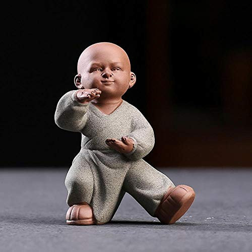 GBCJ Tee-Set Zubehör Zisha Tai Chi Kid Dekoration Keramik Kung Fu Mönch Tee Haustier Zen Tee Tischdekoration-Links und rechts Mustang Gabelung Teezeremonie Zubehör