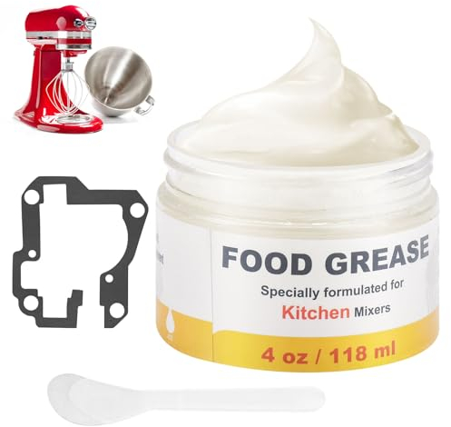 4 Oz Food Grade Grease with 9709511 Gasket for Kitchen Stand Mixer,Food Safe Lubricant, Heavy-Duty High Performance