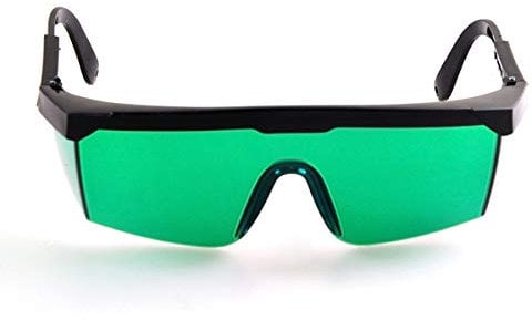 FreeMascot UV Red Laser Safety Glasses for Typical 405nm 445nm 650nm and Infrared Laser Light for Hair Removal Eye Protection with Adjustable Frame Temple (Green)