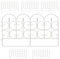 Relaxdays 6X Bordures de Jardin Plastique, Clôture Gazon 30 cm, 6 éléments, 4 m, Parterre Massif pelouse, Piquet, Blanches