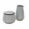 LOBERON Zuckerdose und Milchkännchen Biarré, mediterraner Charakter, schlichtes Design, Geschirr, Tischaccessoires, Küchenzubehör, Tischdekoration, Steinzeug, grau