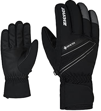 Ziener Herren Gunar Ski-Handschuhe/Wintersport | wasserdicht atmungsaktiv warm Gore-Tex, black.magnet, 7,5