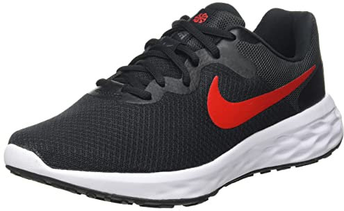 NIKE Men's Nike Revolution 6 Nn Sneaker, Black Univ Red Anthracite, 7.5 UK