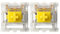 kutethy Gateron G Yellow Pro Switches Pre-Lubricated 3-Pin RGB SMD Linear for Mechanical Gaming Keyboard (36 Pack, Yellow)
