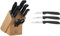 ZWILLING Messerblock, 8-tlg, Holzblock, Messer und Schere aus rostfreiem Spezialstahl/Kunststoff-Griff, Vier Sterne & 38115001 Gemüsemesser-Set, 3 tlg, Kunststoff, schwarz