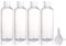Flacon Vide Voyage 100ml,Lot de 4 Rechargeables en Plastique Transparent Vide Avec Couvercles à vis pour articles de toilette, savon, shampoing et après-shampooinging
