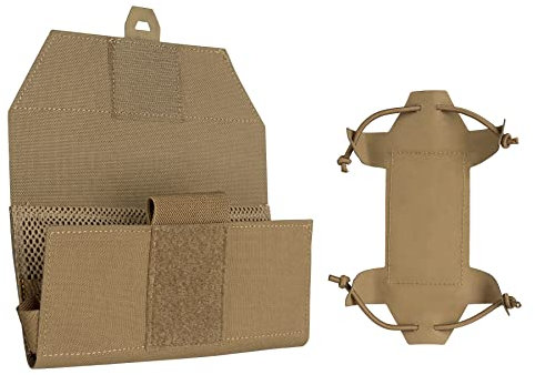 IDOGEAR Tactical Molle Phone Pouch Camo Chest Holder for Vest Plate Utility Military Small Carrier Universal Screen Size 4.7''-6.8'' (Coyote Brown)