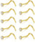 Briana Williams 10stk Nasenstecker Gold 1mm Spirale Nasenpiercing Stecker Diamant Chirurgenstahl 18G Piercing Nase