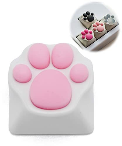 Cat Paw Keycaps Custom Artisan Keycap For Gaming Lover Mechanical Keyboard Cherry MX Gaming Metal Key Caps Gift For Girls White Pink