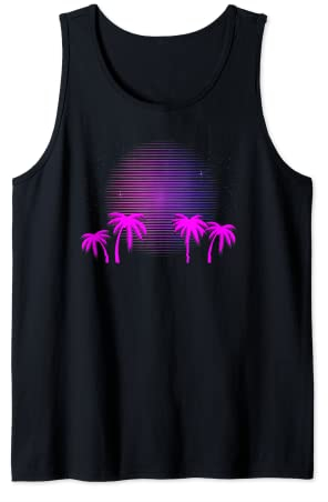 Miami Nights - Outrun Synthwave Neue Retrowave Tank Top
