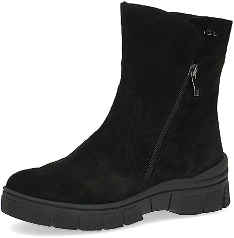 CAPRICE Women's 9-26437-41 Ankle Boots with Warm Lining, Black (Black Suede), 3.5 UK