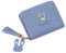 Damen Geldbeutel,PU Geldbeutel Mini Geldbörse für Frauen Coin Purse Wallet,Niedliche Cartoon-Geldbörse,Geldbeutel Damen aus Glattem und Weichem Kunstleder,mit Mehreren Kartenfächer und Fächern,Blau