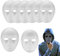 6 Pack DIY White Paper Masks, Masquerade Masks, Women Men Full Face Masks, Pure White Graffiti Masks, Hand Painted Personality Masks, Mardi Gras Masks, for Cosplay Halloween Masks