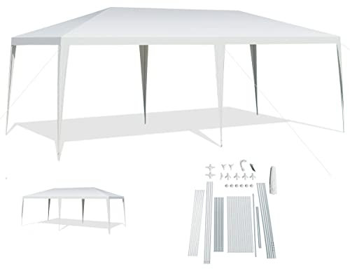 GOPLUS 3x9M/3x6M Tonnelle de Jardin Tente de Réception Barnum Pliant,Chapiteau Gazebo pour Événement Bière Fête Camping (sans Bâche, 3x6M)