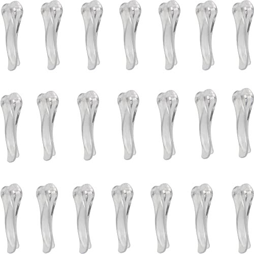 Lot de 30 pinces crocodiles en plastique transparent en forme de U