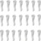 Lot de 30 pinces crocodiles en plastique transparent en forme de U