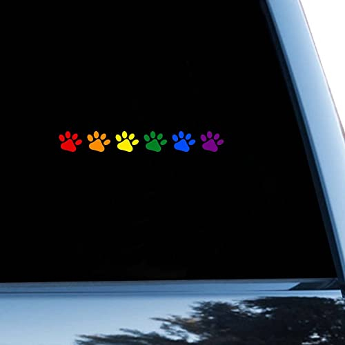 Regenbogen-Hundepfoten-Lgbt-Aufkleber, Gay-Pride, LGBT-Gleichheit, lesbisches Vinyl-Aufkleber für Autos, Laptops, Fenster, Wände, Kühlschrank, WC und mehr, 27,9 cm