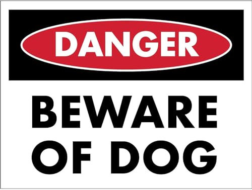 Peligro, Cuidado Con El Perro Señal De Advertencia Cartel Placa De Pintura Pintura De Hojalata Placa Chapa Vintage Para Garaje Interior 20X30cm