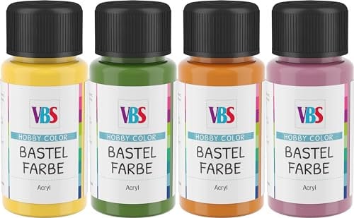 VBS Bastelfarben-Set Colorful Autumn, 4 x 50 ml