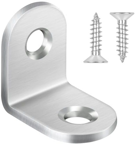 Bolatus 20 Stk Winkelverbinder 20×20mm Metallwinkel 90 grad Edelstahl Winkel klein mit 40 Schraube für Fest Verbunden Tabelle Stuhl Bücherregal Möbelwinkel
