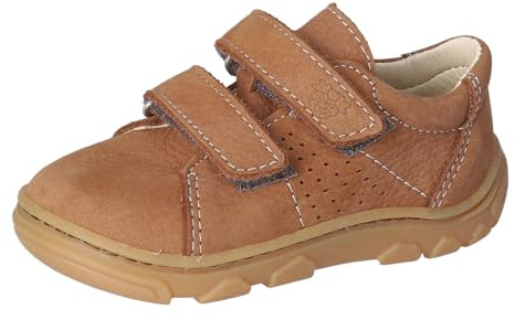 RICOSTA Jungen Kletthalbschuhe Toni, Baby und Kleinkinder Lauflernschuhe, Weite: Mittel, Barfuß-Schuh, Sneaker, Freizeitschuhe, Curry (260), 21 EU