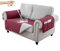 RAPRAP 100% Wasserdicht Sofa überzug 2 Sitzer, rutschfest Sofabezug mit Tasche für Kinder, Haustiere, Hunde, Waschbare Sofaschoner,Rot,2 Seater