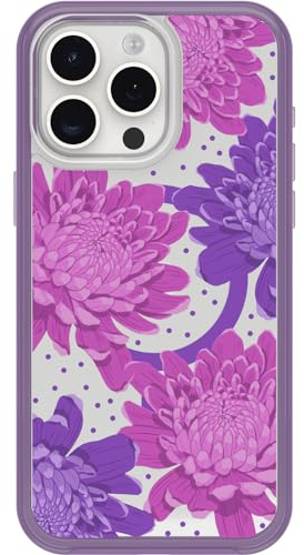 OtterBox Symmetry Clear MagSafe Case for Apple iPhone 15 Pro Max, Shockproof, Drop proof, Protective Thin Case, 3x Tested to Military Standard, Papercut Flowers