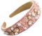 scicent Haarschmuck Kommunion Mädchen Kristall-Strass-Stirnbänder Perlen Breite Haarbänder Imitation Diamant Verziert Haarreifen, Party, Hochzeit, Kopfschmuck für Frauen und Mädchen (Rosa) - 25511