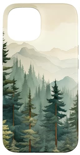 Berge Bäume Landschaft Natur Hülle für iPhone 15