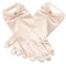 ihreesy Kurze Satinhandschuhe, 22cm Hochzeitshandschuhe Opernhandschuhe 1920er Jahre Perlenhandschuhe Blumenhandgelenk Spitzenhandschuhe Damen Handgelenk für Frauen und Mädchen,Champagner