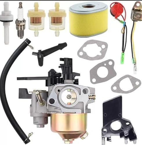 Ollanoos 16100-ZH8-W61 Carburetor Kit, GX160 Carb Kit with Air filter Fuel filter Mounting Gaskets Replacement for Honda GX120 GX140 GX168 GX200 5.5HP 6.5 HP Engine 16100-ZH8-W51 16100-ZE1-814