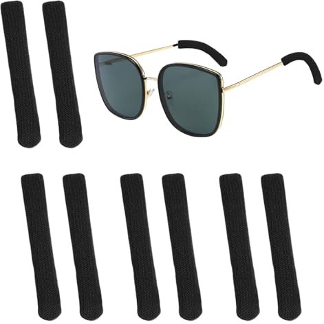 Glasses Comfort Ear Pads,4 Pairs Glasses Ear Cushions,Glasses Arm Covers,Soft Knitted Cotton Ear Pads for Glasses,Glasses Legs Cushions,Eye Glasses Ear Cushions Suitable for Sunglasses,Reading Glasses