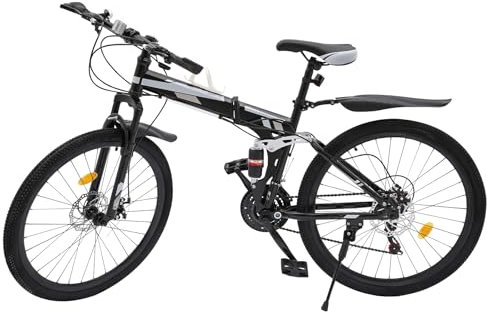Mountainbike Scheibenbremse Fahrrad Mit Scheibenbremsen Unisex Klapprad Bike Erwachsene KlappfahrräD Mountain Outdoor Sport Variable Klappfahrrad Faltrad FahrräDer FüR Erwachsen Mtb 26Zoll 21Gang